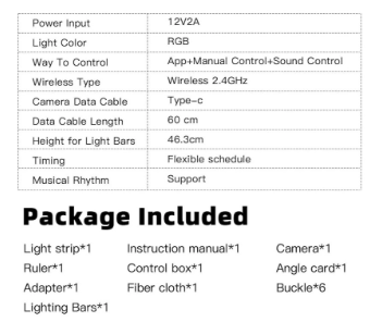 RGBIC LED WIFI Sync Box With Camera