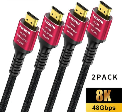 8K HDMI 2.1 Cable 48Gbps 2 PACK