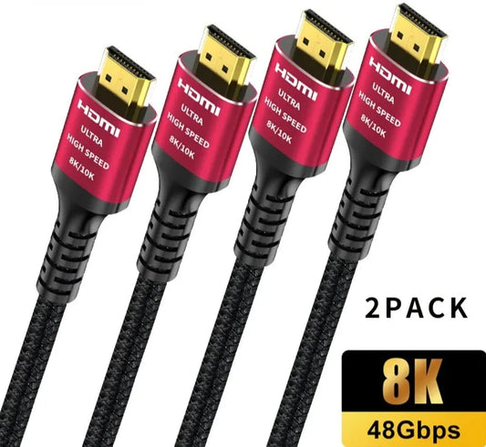8K HDMI 2.1 Cable 48Gbps 2 PACK
